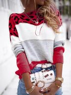 Mirabel | Maglione Chic da Donna con Stampa Leopardata per l'Inverno